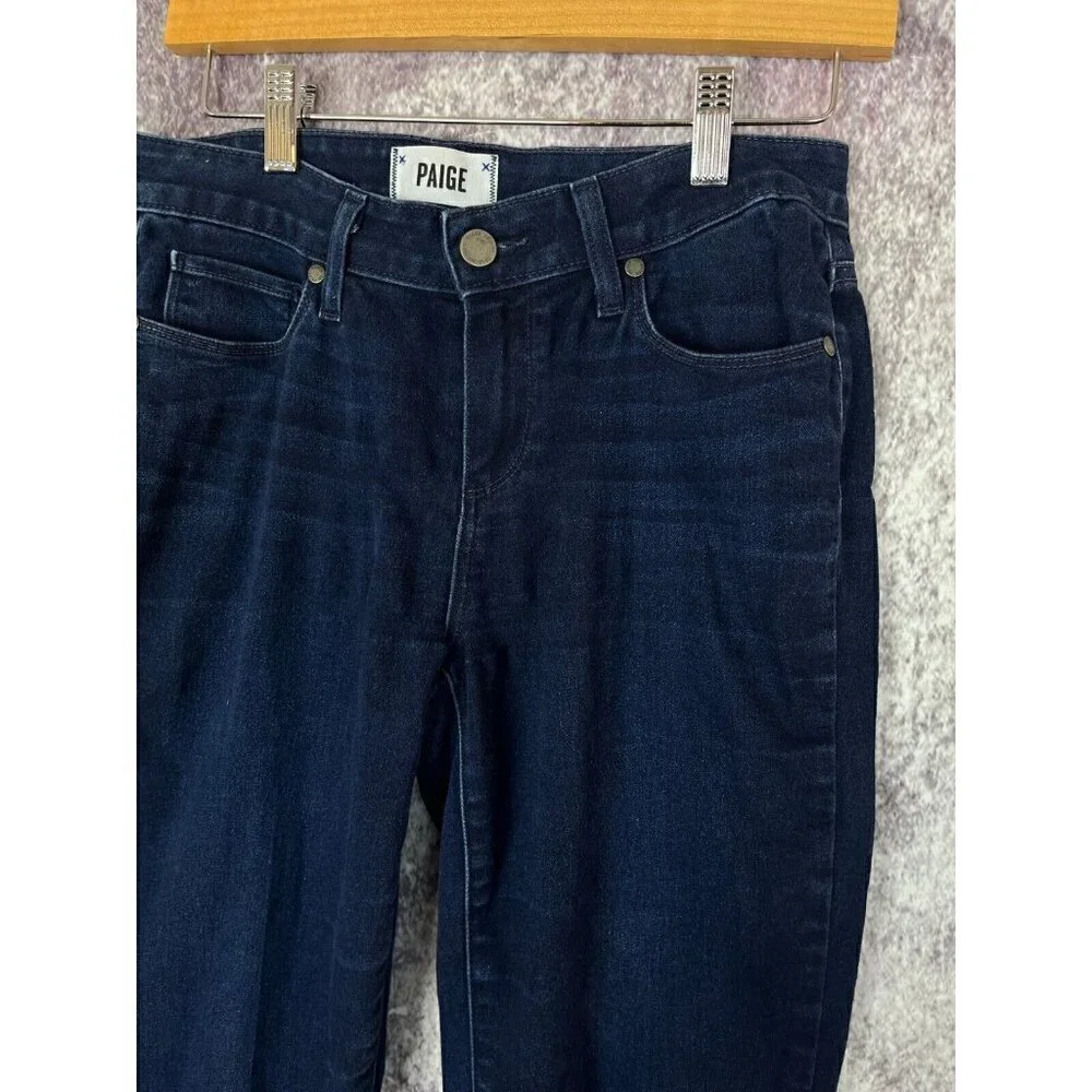 Paige Jeans Womens 29 Manhattan Blue Denim Mid Rise Bootcut Stretch Boho 33‎ L